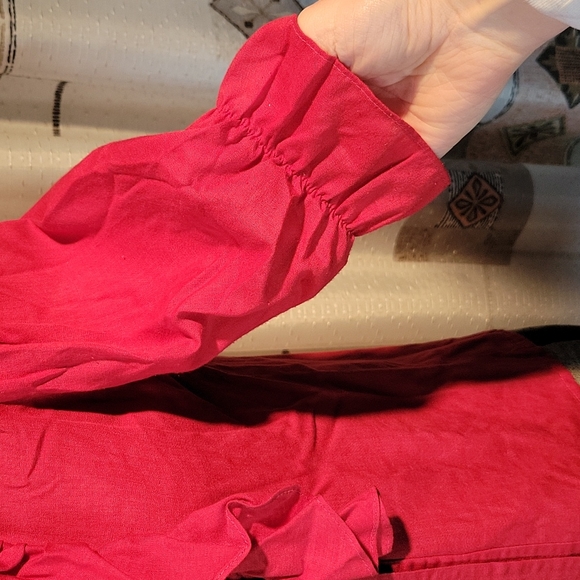 Vintage Bolts Red Ruffle Top - Picture 5 of 11